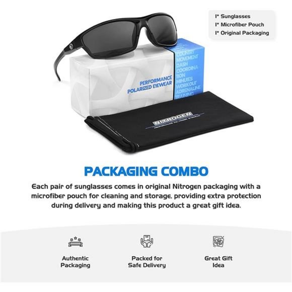 Polarized Wrap Around Sport Sunglasses for Men Women UV400 Sports Sun Glasses - Picture 5 of 6